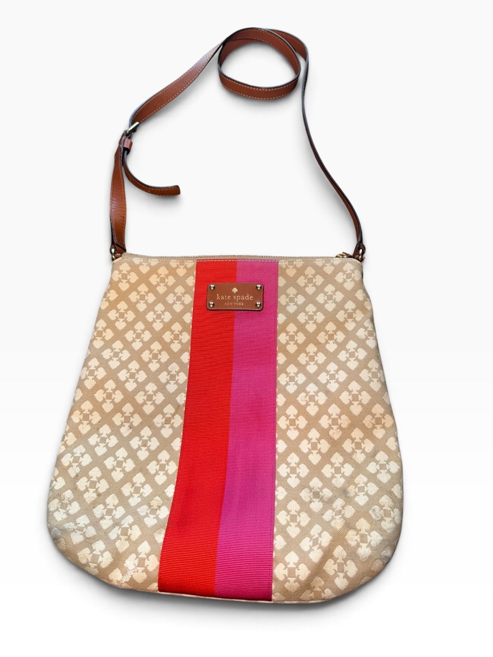 Kate Spade New York Classic Spade Stripe Canvas Swingpack Crossbody